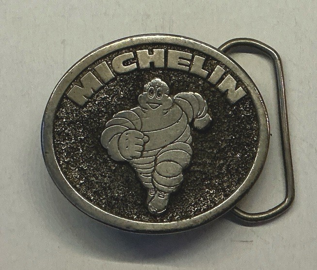 Vintage 80’s Michelin Man Tire Advertising Marketing Belt Buckle Made In USA VGC