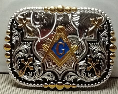 MASONIC Western Cowboy Belt Buckle Hebilla Vaquera MASONICA