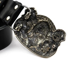 German silver belt buckle  » Viking »; Scandinavian german silver warrior buckle