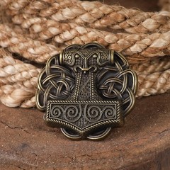 Vintage Thor Hammer Belt Buckle Viking Metal Art Thor Jewelry Viking Antique