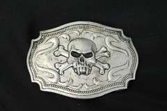 Vampire Skull and Crossbones Corba Belt Buckle Monster Buckles Mobtown Chicago