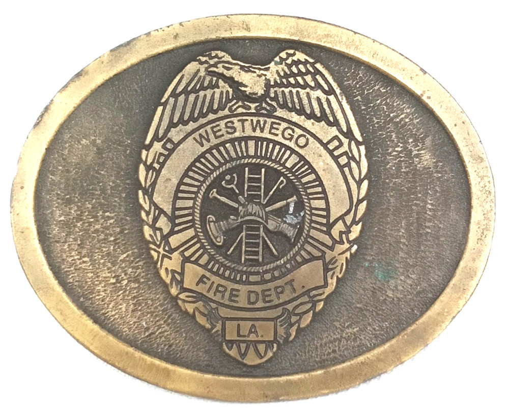 Vintage 1970s Westwego Louisiana Fire Department Belt Buckle