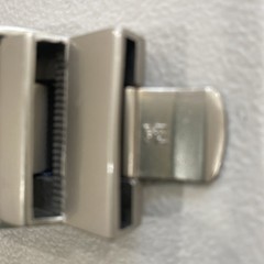 Belt Buckle Marked “Italy” Lion Face In Round, Scrolled Circle