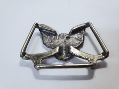 Vintage Belt or Scarf BUCKLE Silver 2.5&Prime; American EAGLE Wings Spread USA