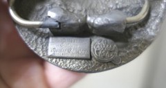 Vintage 1991 Siskiyou Pewter Native American Grizzly Bear Head Claws Belt Buckle