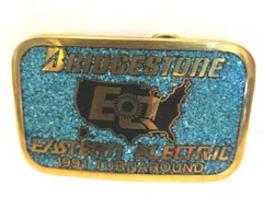 Bridgestone DynaBuckle Eastern Electric 1991 Turnaround Heavy Metal Belt Buckle
