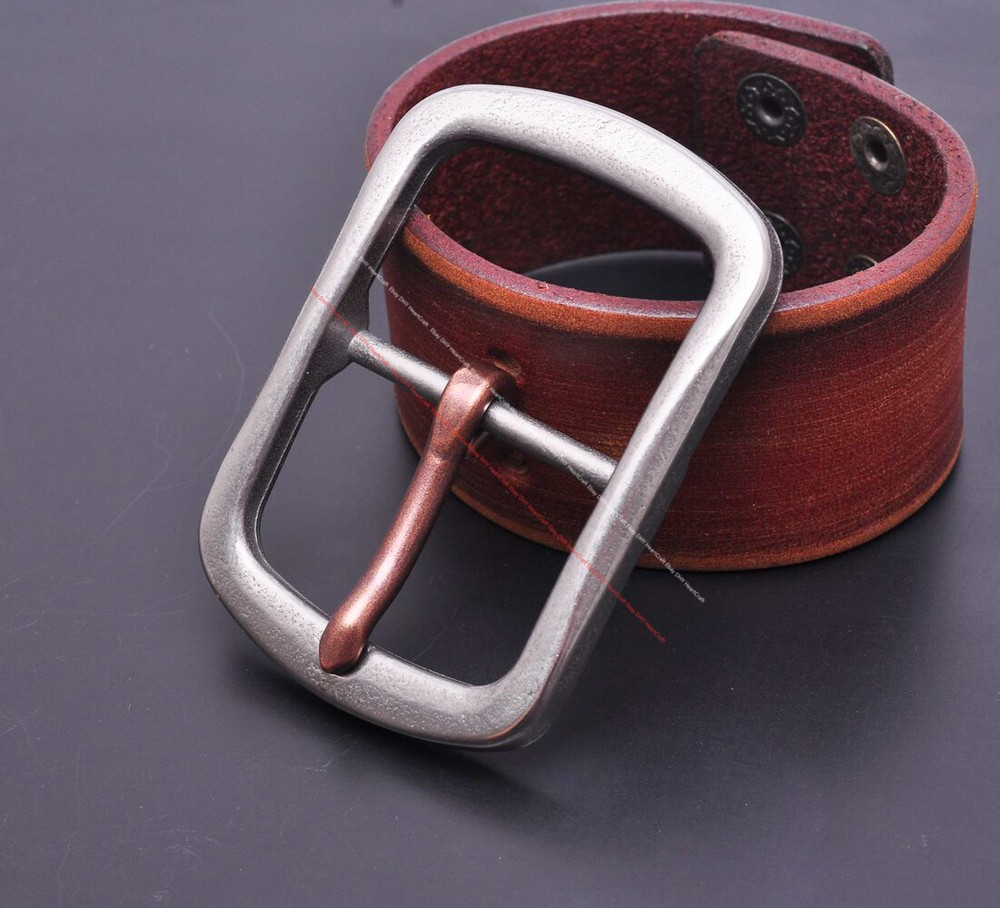 38mm Western Retro Solid Stainless Steel Leathercraft Heel Bar Jeans Belt Buckle