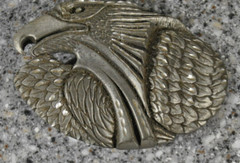 Eagle Belt Buckle EJC 1995 Vintage Pewter Made in USA America
