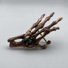 Ghost Hand Buckle,Skull Hand Red Copper Buckle,Biker Belt Buckle