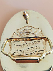 Aminco Heritage Collection Fireman&rsquo;s Belt Buckle Silver & 24K Gold Plated