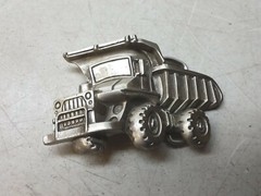 Dump Truck Belt Buckle MBC 2111 Mining Terex Quarry Style Pewter Color