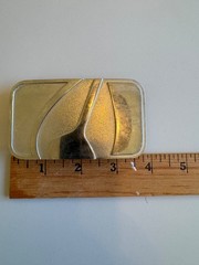 Nixon Belt Buckle 3&Prime; x 2.5&Prime; Silver in Color