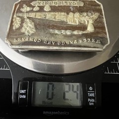 Wells Fargo and Company California Train Belt Buckle 3.5×2.25 Western Aesthetic