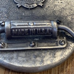 VINTAGE 80’s Michelin Man Tire Belt Buckle Made In USA, Great American Buckle Co