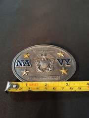 United States Navy Belt Buckle US Navy 2008 Metal Military NICE