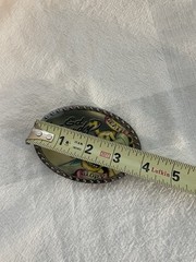 Ed Hardy Skull Belt Buckle Death Or Glory Glossy With Metal Trim