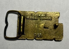 Vintage Jesse Solid Brass Belt Buckle Gold Antique Finish 1.5&Prime; Taiwan