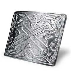 Traditional Scottish Men Kilt Belt Buckle Saltire & Lions Rampant Belt Buckle