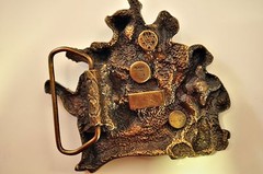 Vintage bergamot Brass Works Country Western Band 3d Belt Buckle 1981