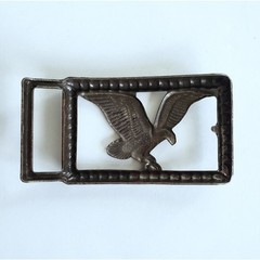 Vintage Eagle Belt Buckle Silvertone Embossed Country Western Rodeo Biker Retro