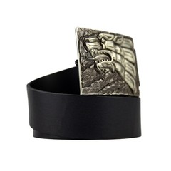 Iron Wolf german silver belt buckle, Vikings wolf, Norse pagan celtic accessory