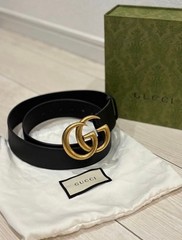 GUCCI Pre-Owned Black Leather Belt 38 Inches