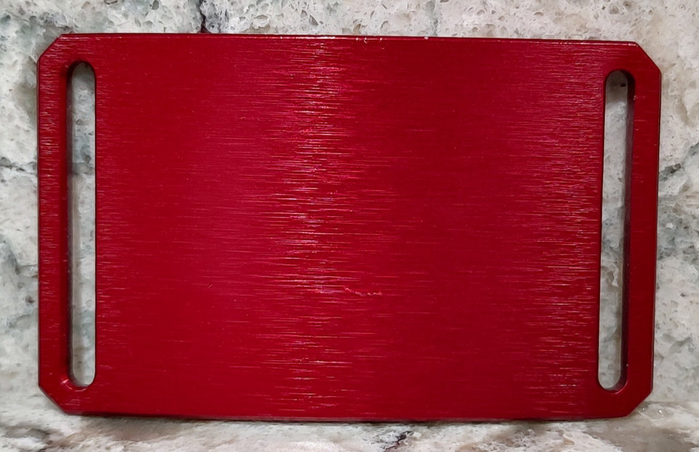 GRIP6 BELT BUCKLE – ANODIZED RED – 1.5 INCH WIDE – USED