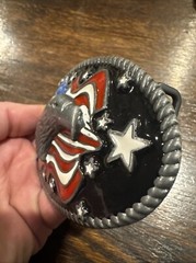 Bald Eagle Motorcycle Belt Buckle Cowboy Rodeo Collector American USA Patriot