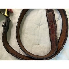 Duluth Leather Belt Mens 44 Brown Braided Solid Brass Boho Western Country
