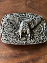 AMERICAN EAGLE Belt Buckle Metal Zinc Alloy Vintage Men Fashion Western Premium