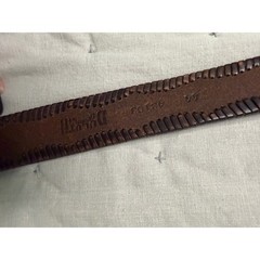 Duluth Leather Belt Mens 44 Brown Braided Solid Brass Boho Western Country