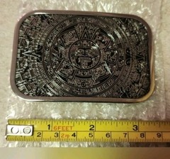 New Aztec Mayan calendar silver mens women&rsquo;s belt buckle