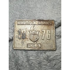 1976 Olympic Games USA Belt Buckle Bergamot Brass Works Vintage 3in USA