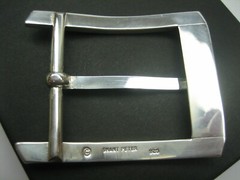 STERLING SILVER 925 BUCKLE AVAILABLE FOR 1&Prime; 1-1/8&Prime; 1-1/4&Prime; 1-3/8&Prime; 1-1/2&Prime; BELTS