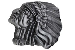 New Men Antique Dark Silver Metal Buckle Native American Indian Fashion Jewelry