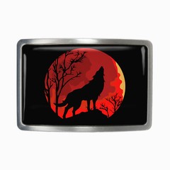 Wolf Belt Buckle – Howl at the Moon Handmade Belt Buckle – 647