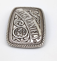 Vintage 2005 Jack Daniels Old No 7 Belt Buckle Silver Tone 5007JD Western Rodeo
