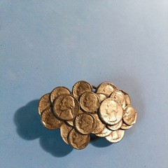 The Great American Buckle Co. Chicago 338 U.S. Coin Cluster Belt Buckle 1979.