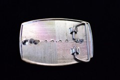 VINTAGE ANTIQUE METAL BELT BUCKLE Two Tone