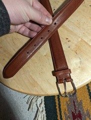 Douglas Men&rsquo;s Leather Belt Sz 34 Brown Tan Made In France Rare New!