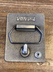 2 Vtg Ruan Semi Trucking Pewter Belt Buckle Made in USA 3 & 8 Year Safety Award