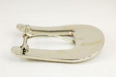 Western Clear Rhinestone silver tone belt buckle