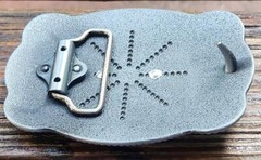 NEW AMERICAN FLAG SILVER COWBOY RODEO WESTERN USA 3-D BELT BUCKLE