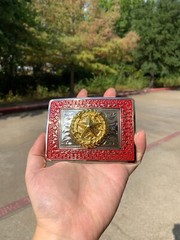 Western Buckle Silver Gold Red Texas Lone Star Cowboy Fit 2 » Hebillas Vaqueras
