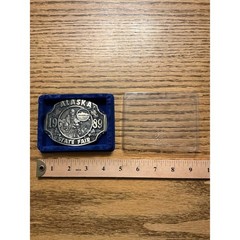 Vintage 1989 Alaska State Fair Belt Buckle Award Design Medals Limited Ed 157
