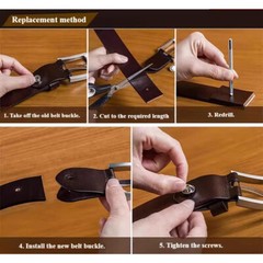 1pc Men&rsquo;s Faux Leather Belt Buckle Alloy Pin Buckle Replacement Belt Head