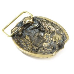 Belt Buckle « Unicorn », Immortal Beauty Belt Buckle, Unicorn with Flowers