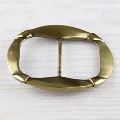 Rocker Biker Oval Statement Belt Buckle Brass Interchangeable Buckle GS5565