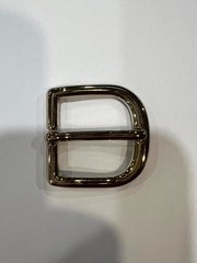 Solid Brass Polished Nickel Belt Buckle Made in Italy Fits 1.18&Prime; Belt Strap
