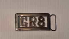 GR8 ( GREAT) CUSTOM Belt Buckle-Put ANY LETTERS &/OR NUMBERS on Buckle
